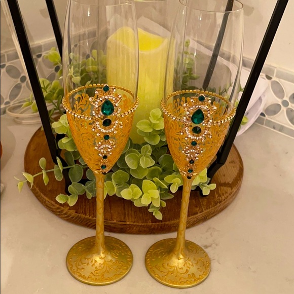 Pottery Barn Champagne Glass Pair